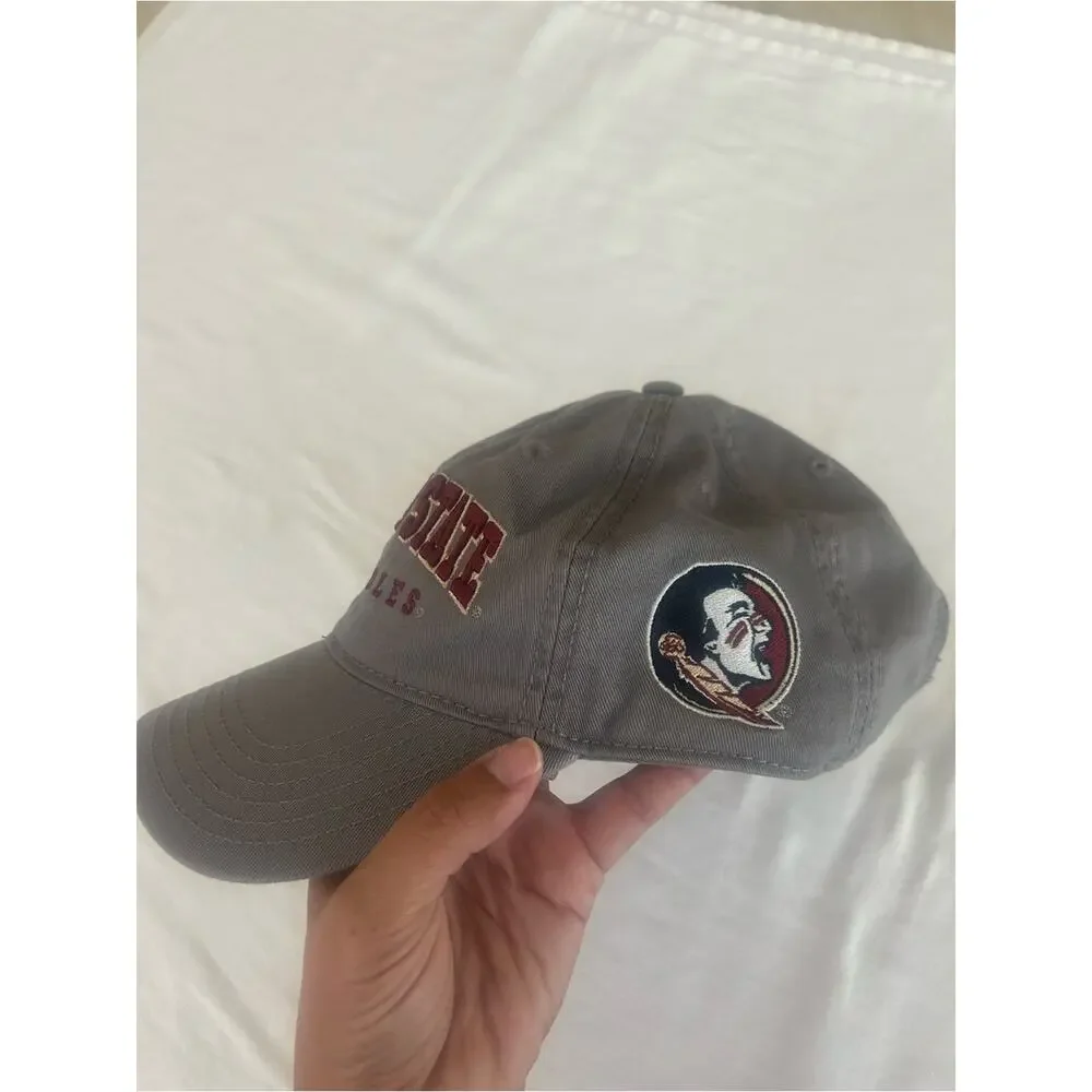 Legacy Florida State Seminoles Gray Adjustable Dad Hat FSU Embroidered NCAA